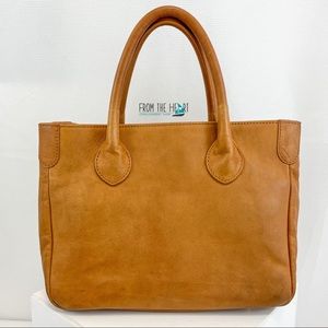 Mark & Graham Tan Leather Satchel